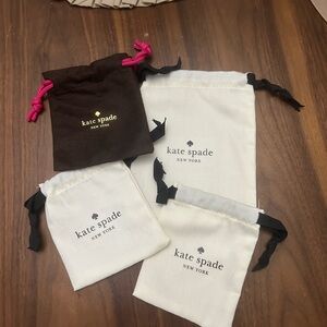 Kate Spade Black and Cream Jewelry Pouches